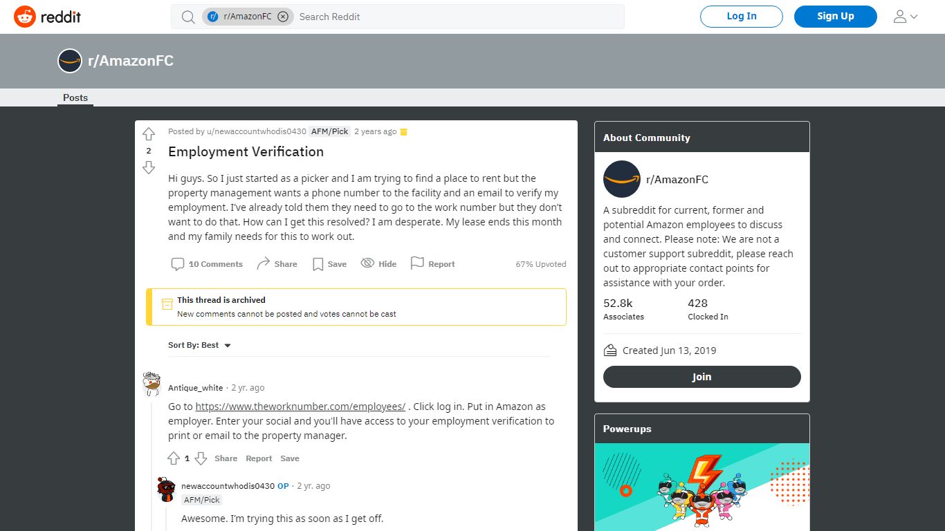 Employment Verification : AmazonFC - reddit