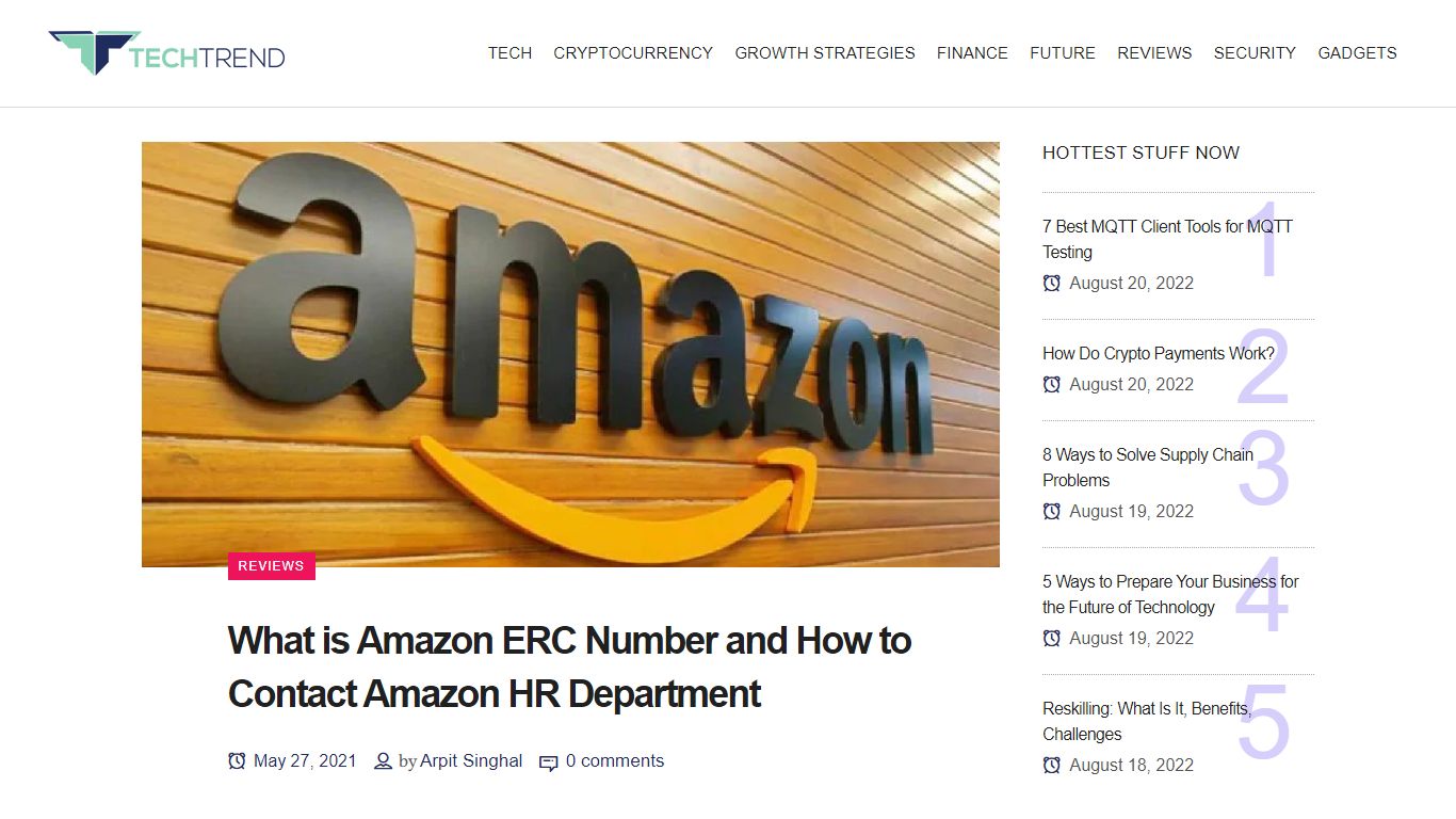 What is Amazon ERC Number & Contact Amazon HR Department - The Tech Trend